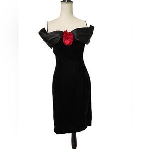 Gunne Sax 1980s Off-shoulder Black Dress